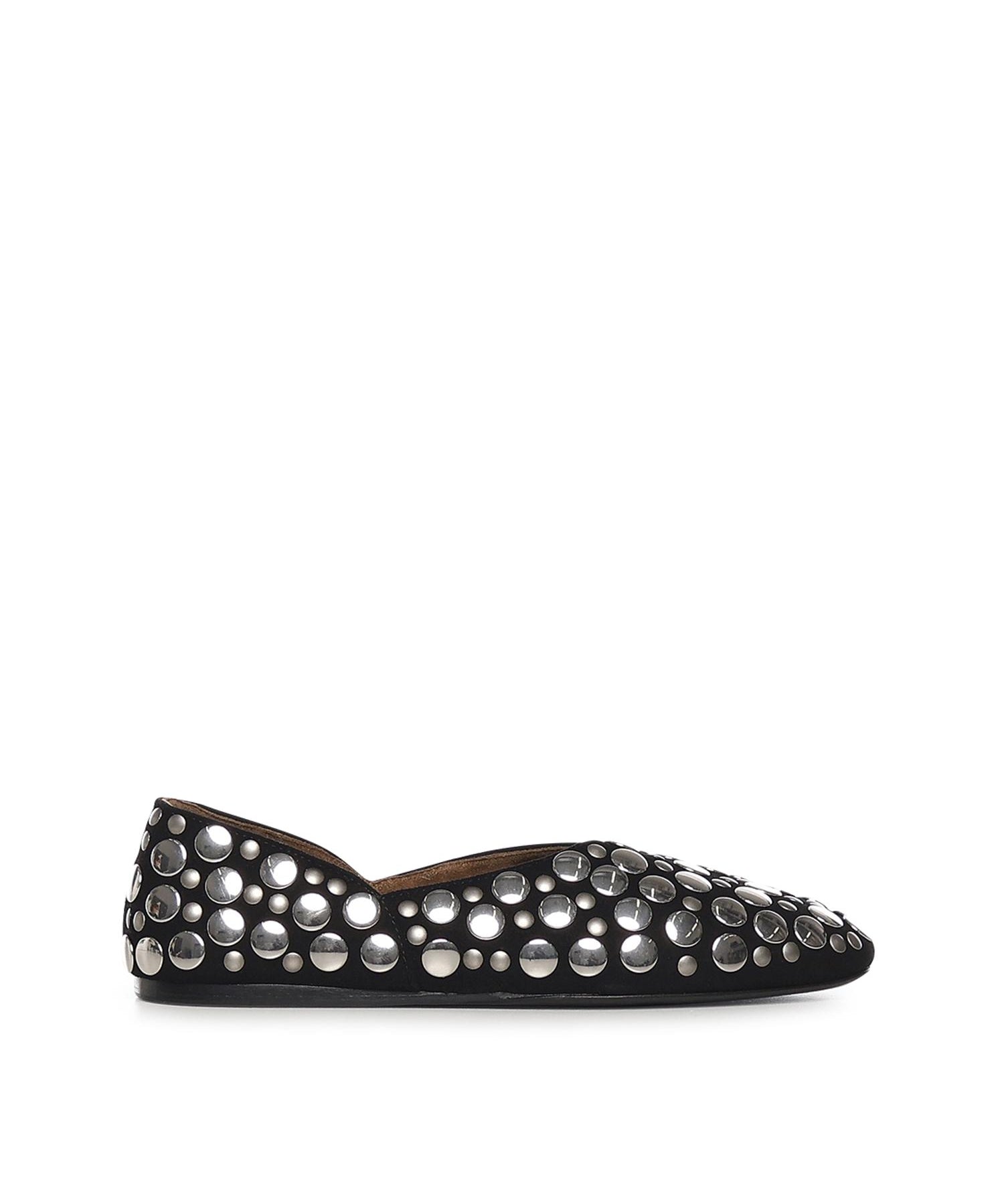 Ballerine Jane in pelle scamosciata con borchie F4059 970L970 KHAITE 