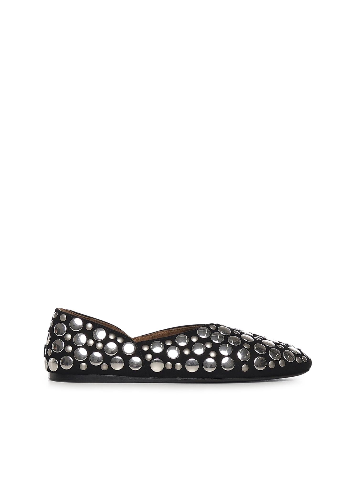 Ballerine Jane in pelle scamosciata con borchie F4059 970L970 KHAITE 