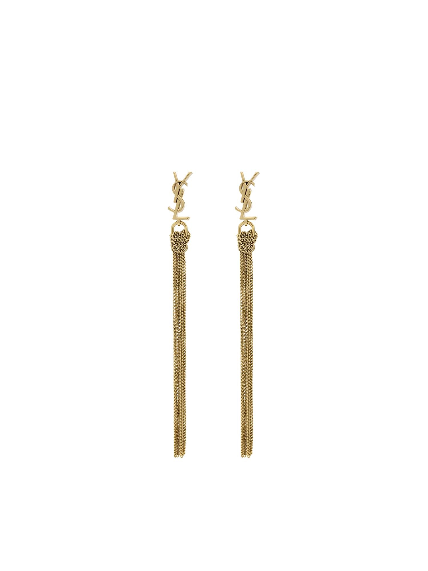 Orecchini in metallo con nappina Cassandre 803195 Y15008030 SAINT LAURENT 
