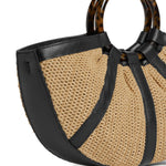 Borsa Shell medium in paglia e pelle E1U5D180201 846 COCCINELLE 