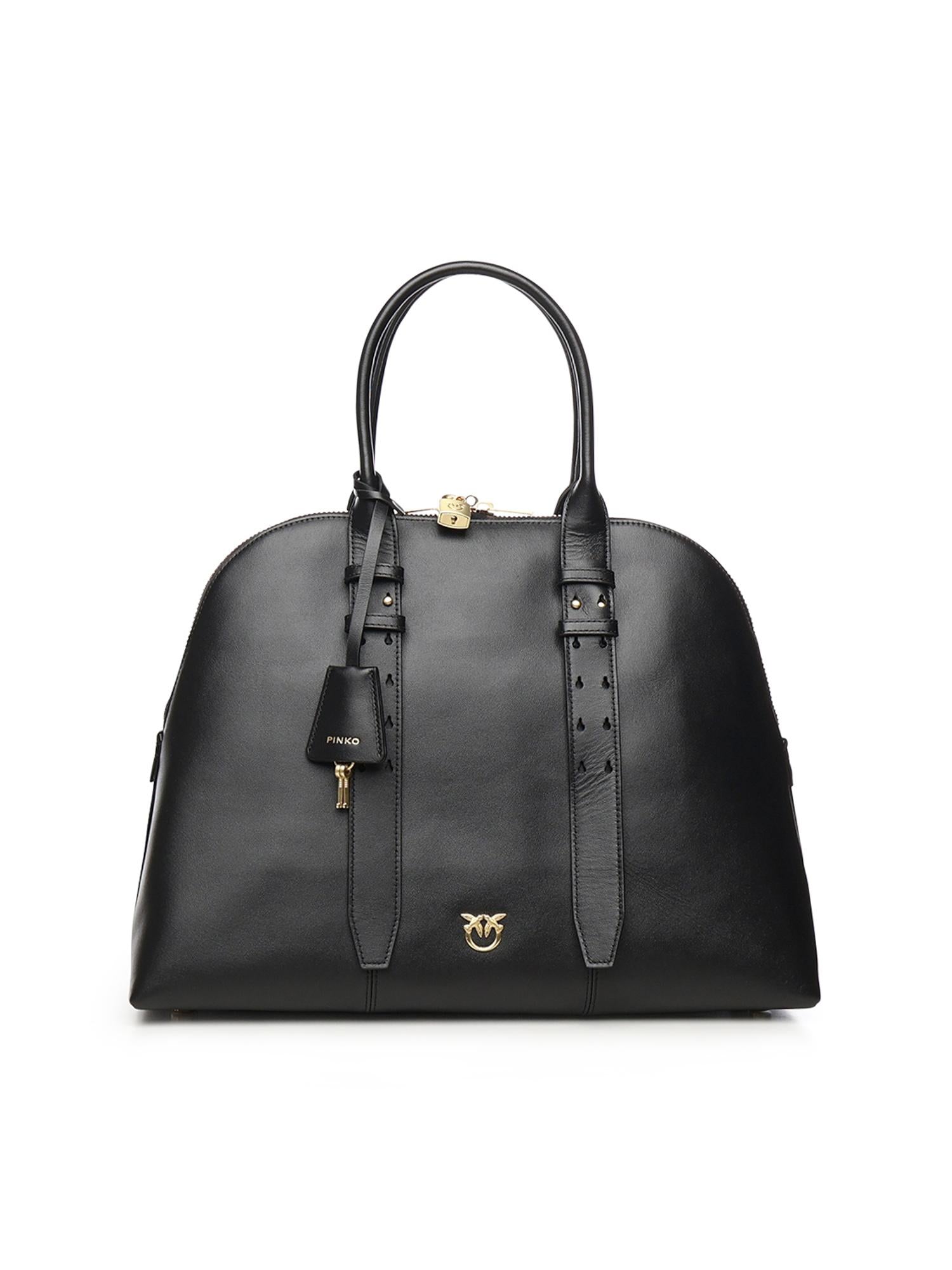 Borsa bowling a mano Escape Bag maxi in pelle<BR/> 105172 A0QOZ99V PINKO 