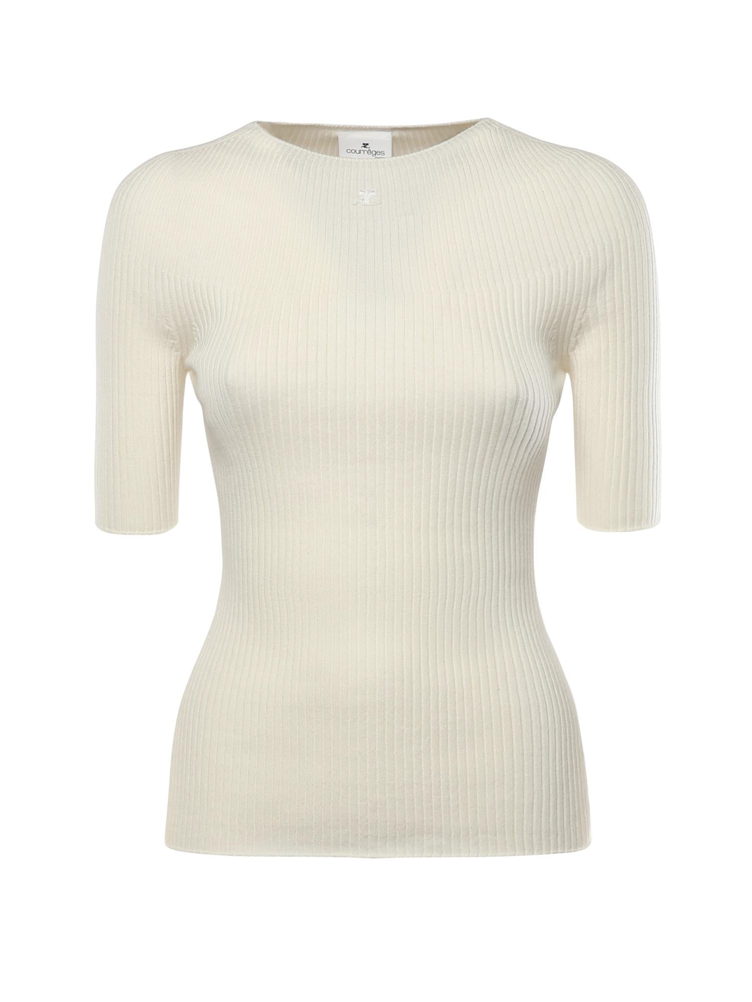 Maglione Solar a costine 125MPU130FI0049 0001 COURREGES 