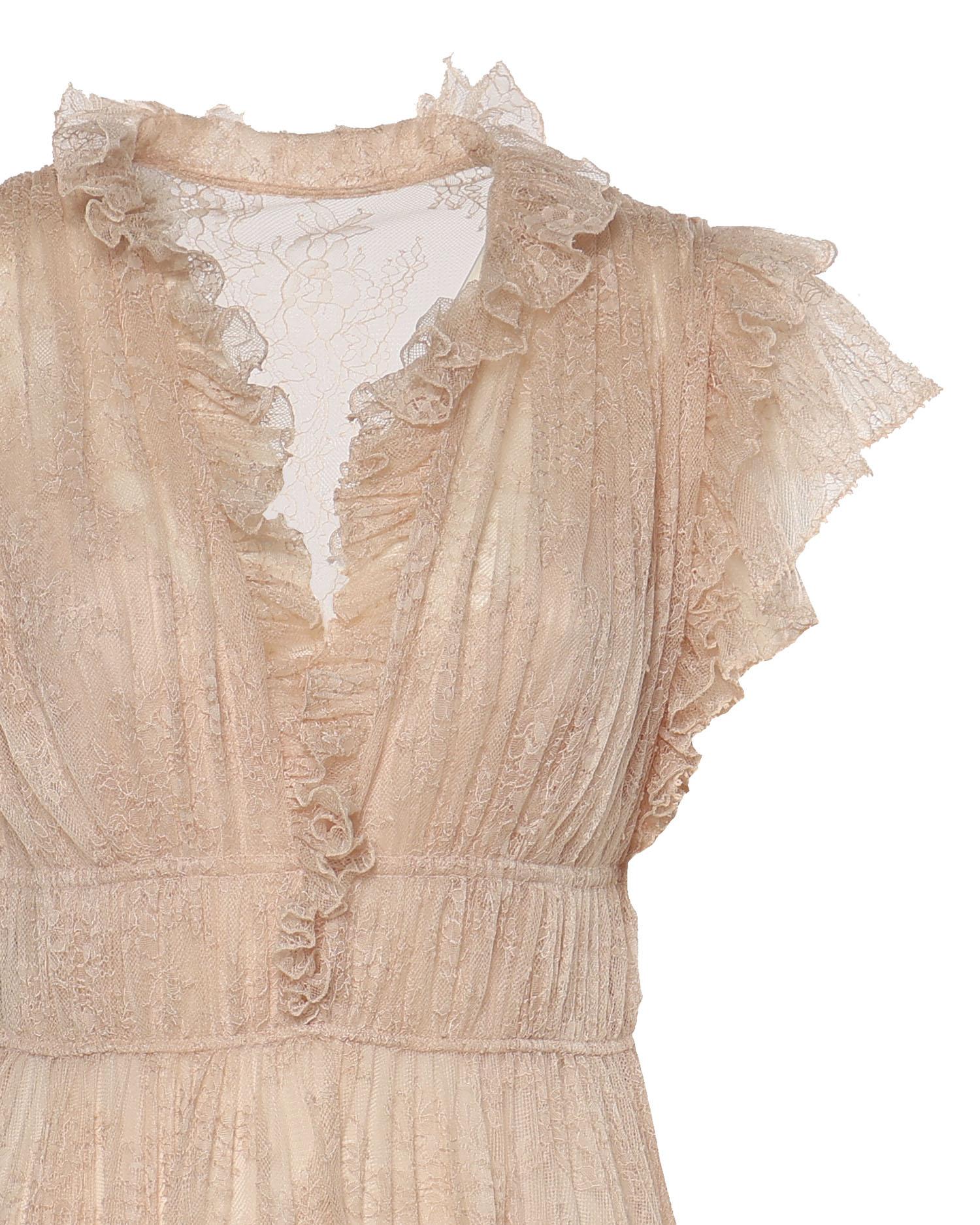 Abito in pizzo plissettato A04101648 0180 ALBERTA FERRETTI 