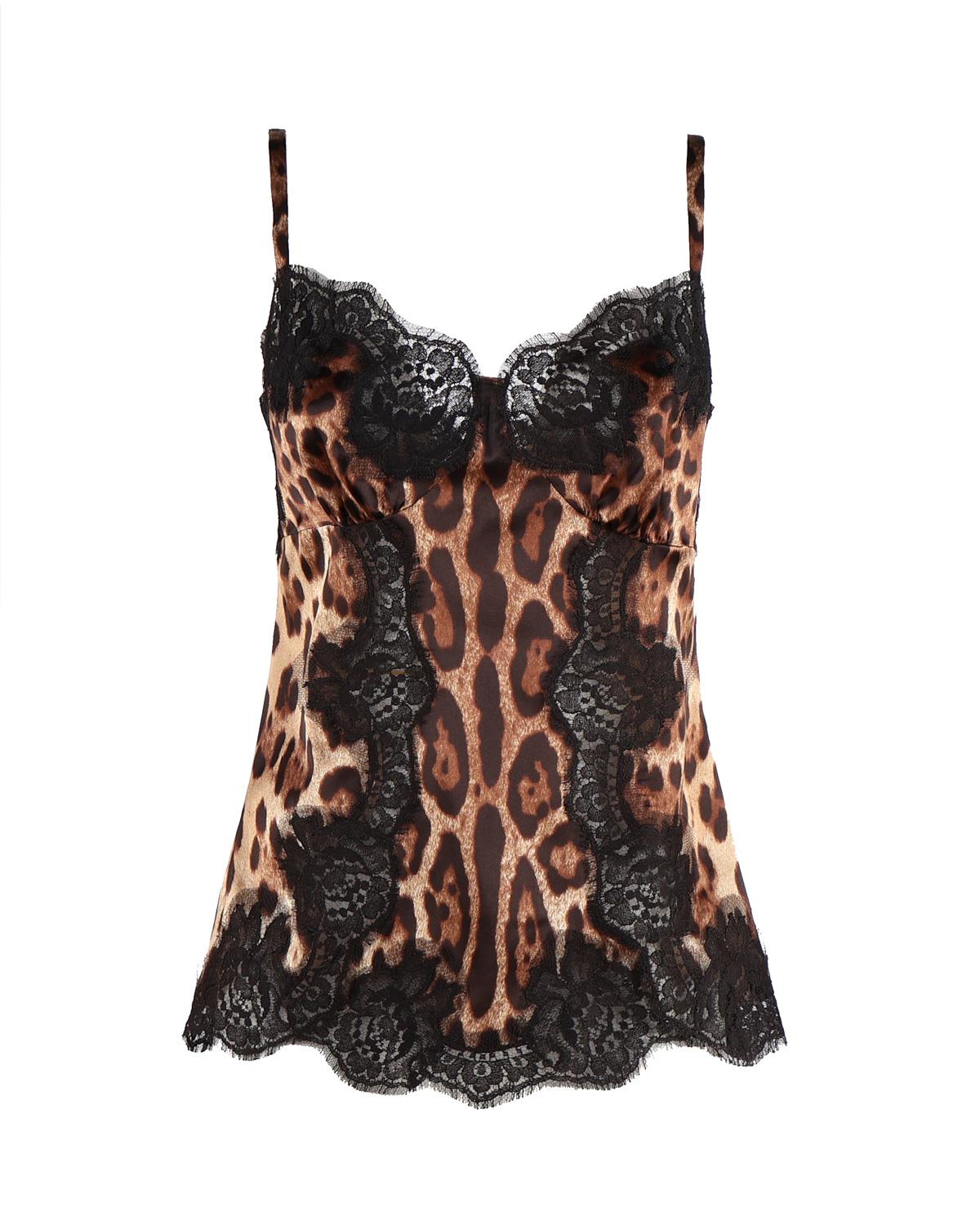 Top in raso stampa leopardo F72K9T FSAXYHY13M DOLCE & GABBANA 