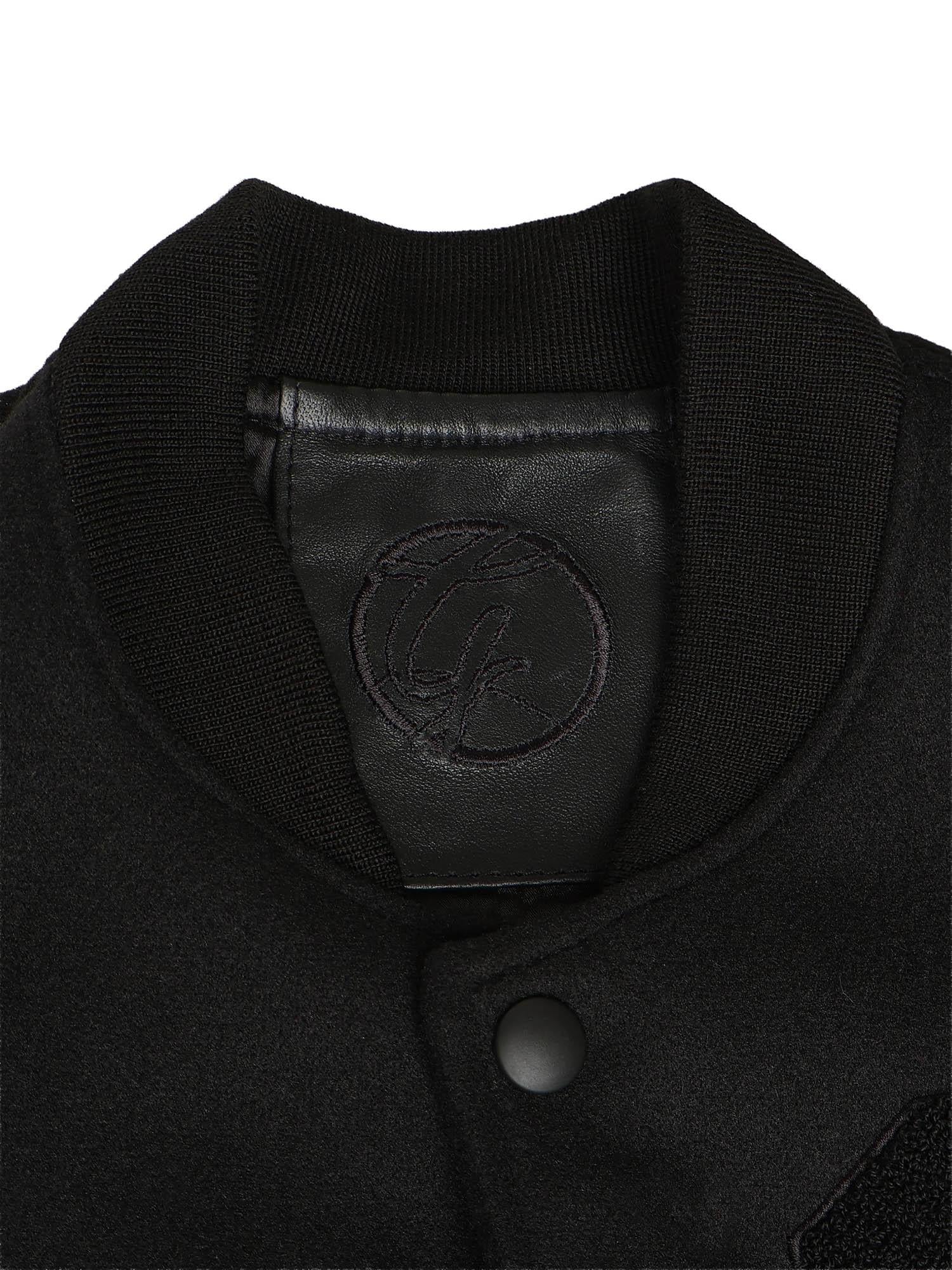 Bomber Varsity in nappa e tessuto VARSITY NAPPANERO GIULIANO GALIANO 