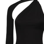 Abito monospalla in crepe di jersey 424JR0523JS0145 9999 COURREGES 