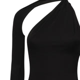 Abito monospalla in crepe di jersey 424JR0523JS0145 9999 COURREGES 