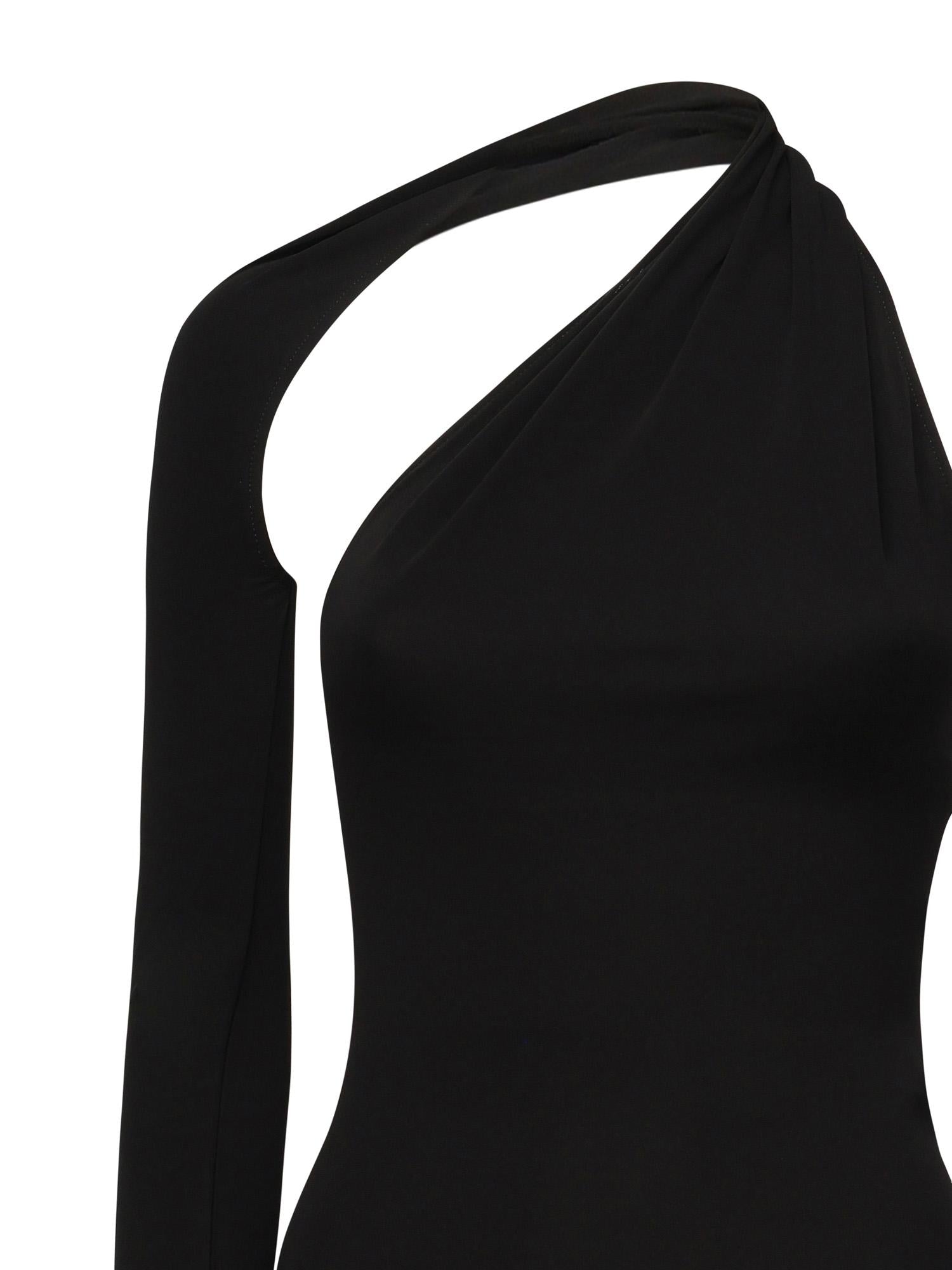 Abito monospalla in crepe di jersey 424JR0523JS0145 9999 COURREGES 