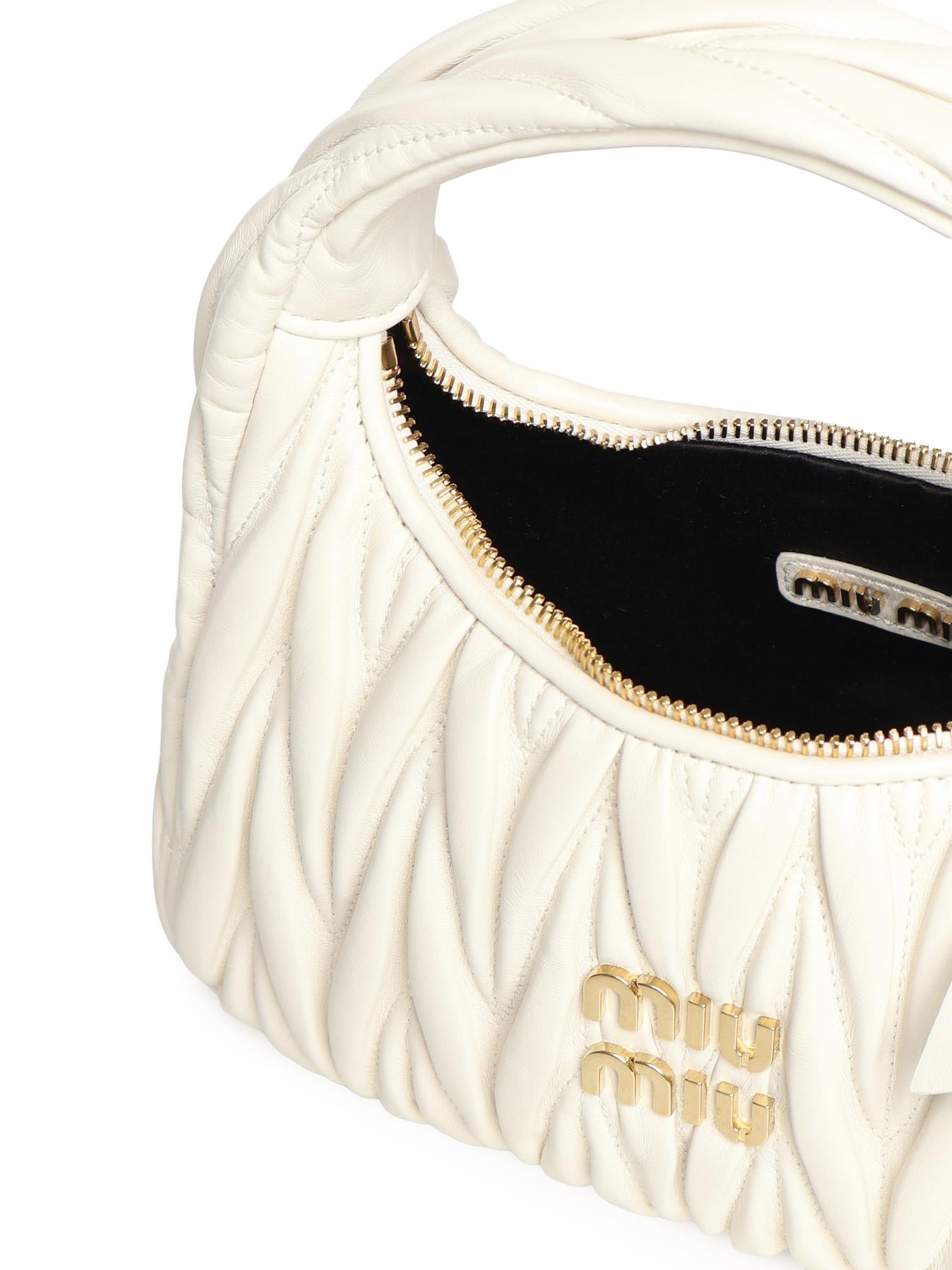 Borsa hobo Wander in nappa matelassé 5BC125 AN88F0009 MIU MIU 