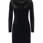 Abito scollo a cuore in jersey di velluto 857335 TTV071000 BALENCIAGA 