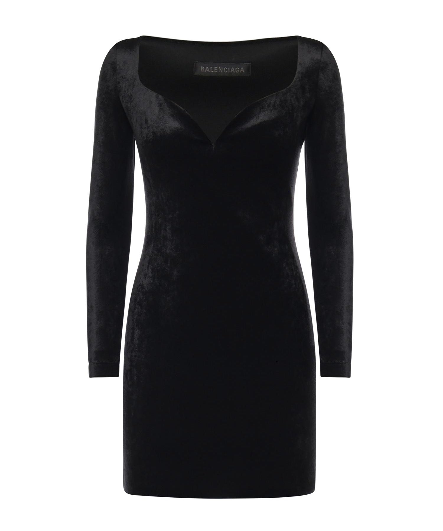 Abito scollo a cuore in jersey di velluto 857335 TTV071000 BALENCIAGA 