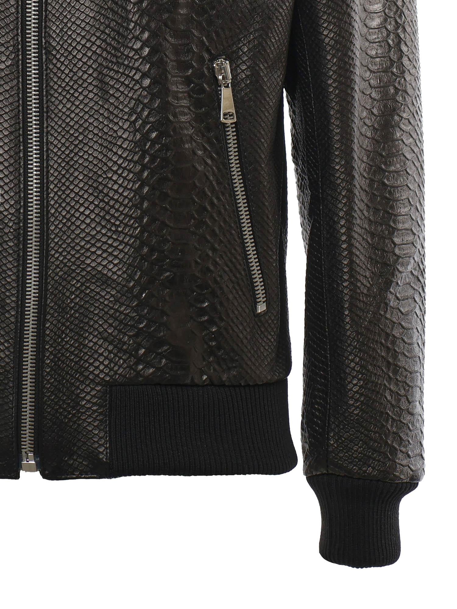 Bomber Good Fellas in pelle GOODFELLAS PITONENERO GIULIANO GALIANO 