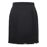 Minigonna a portafoglio con dettagli metallici 79AJE353 N0278899 GENNY 