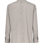 Camicia in cotone a righe e voile di seta 813932 Y2L951583 SAINT LAURENT 