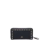 Portafoglio con zip Rockstud 7W2P0645 VSH0NO VALENTINO GARAVANI 