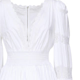 Abito in cotone con inserti in pizzo F6ZD6T FU5UBW0800 DOLCE & GABBANA 