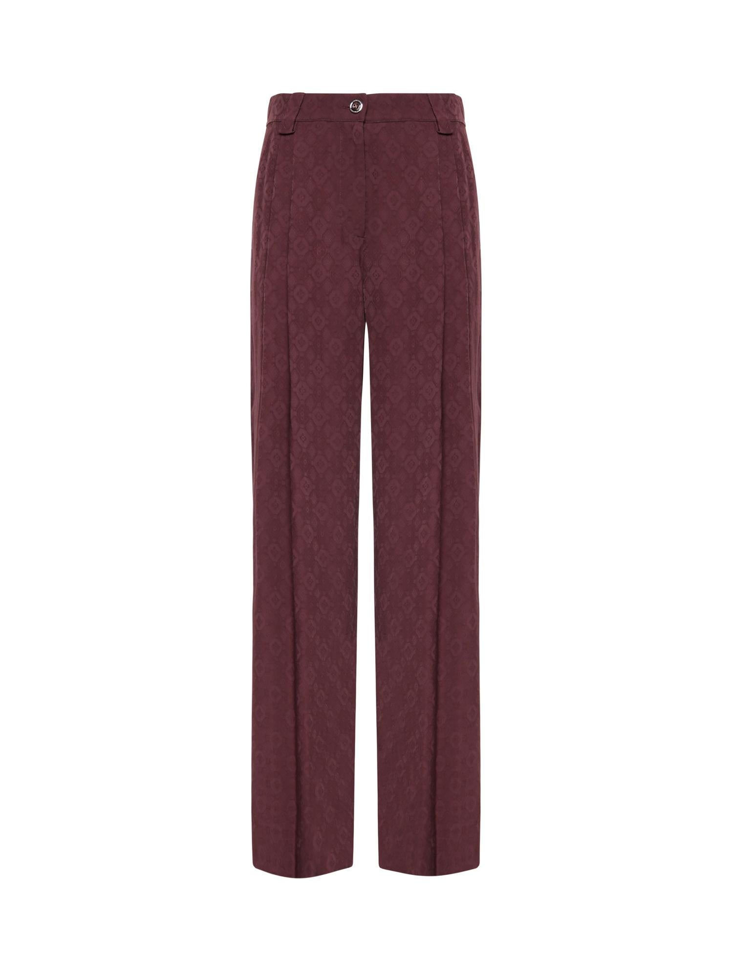Pantaloni in jacquard con motivo cravatteria 106203 A33HRR7 PINKO 