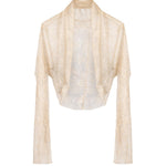 Coprispalle cropped in jersey con paillettes A33061648 0180 ALBERTA FERRETTI 