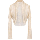 Coprispalle cropped in jersey con paillettes A33061648 0180 ALBERTA FERRETTI 