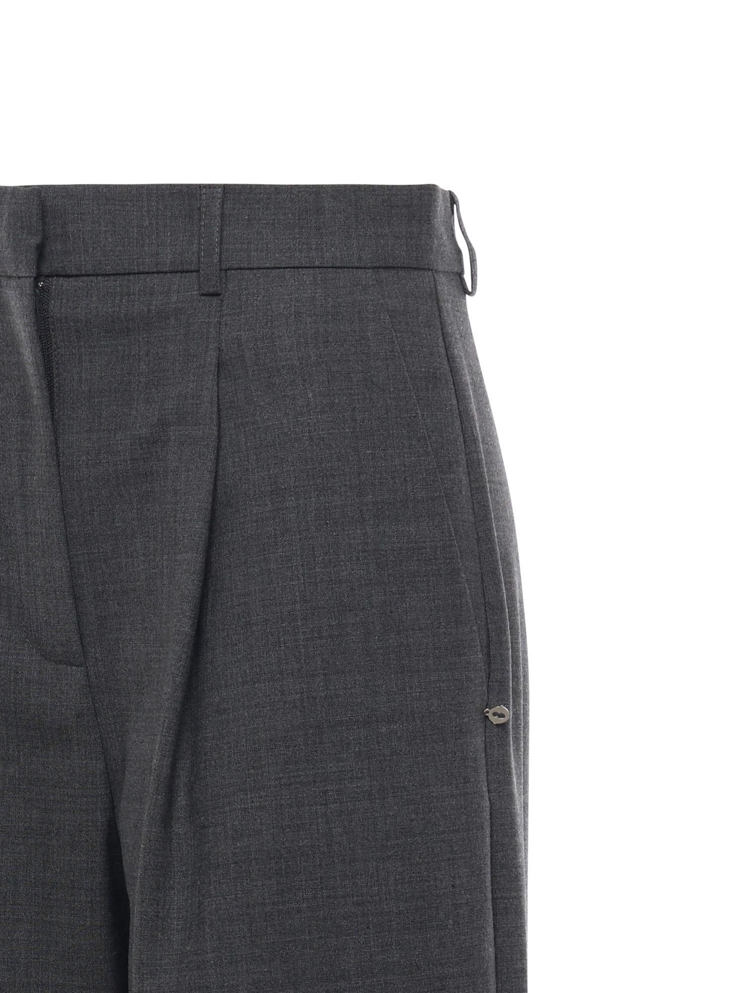 Pantalone dritto in misto lana DP9926 GREY OTTOD'AME 