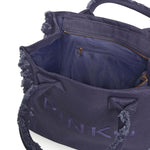 Borsa shopper Beach in canvas con logo 106673 A3A4J05 PINKO 