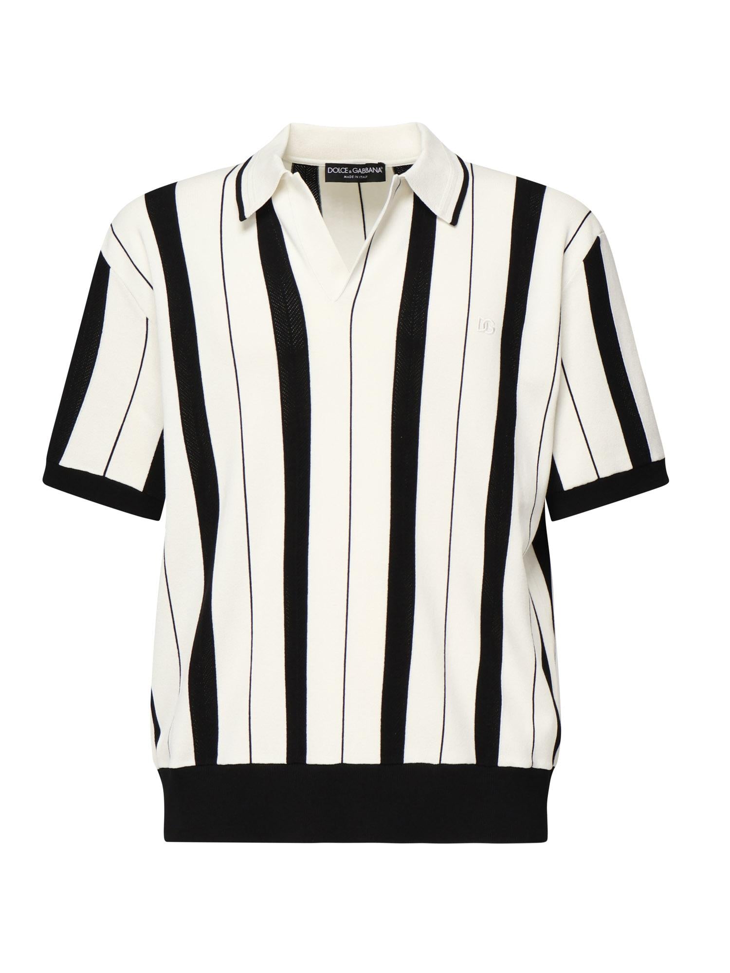 Polo a righe con logo GXZ81Z JFMZRW1001 DOLCE & GABBANA 