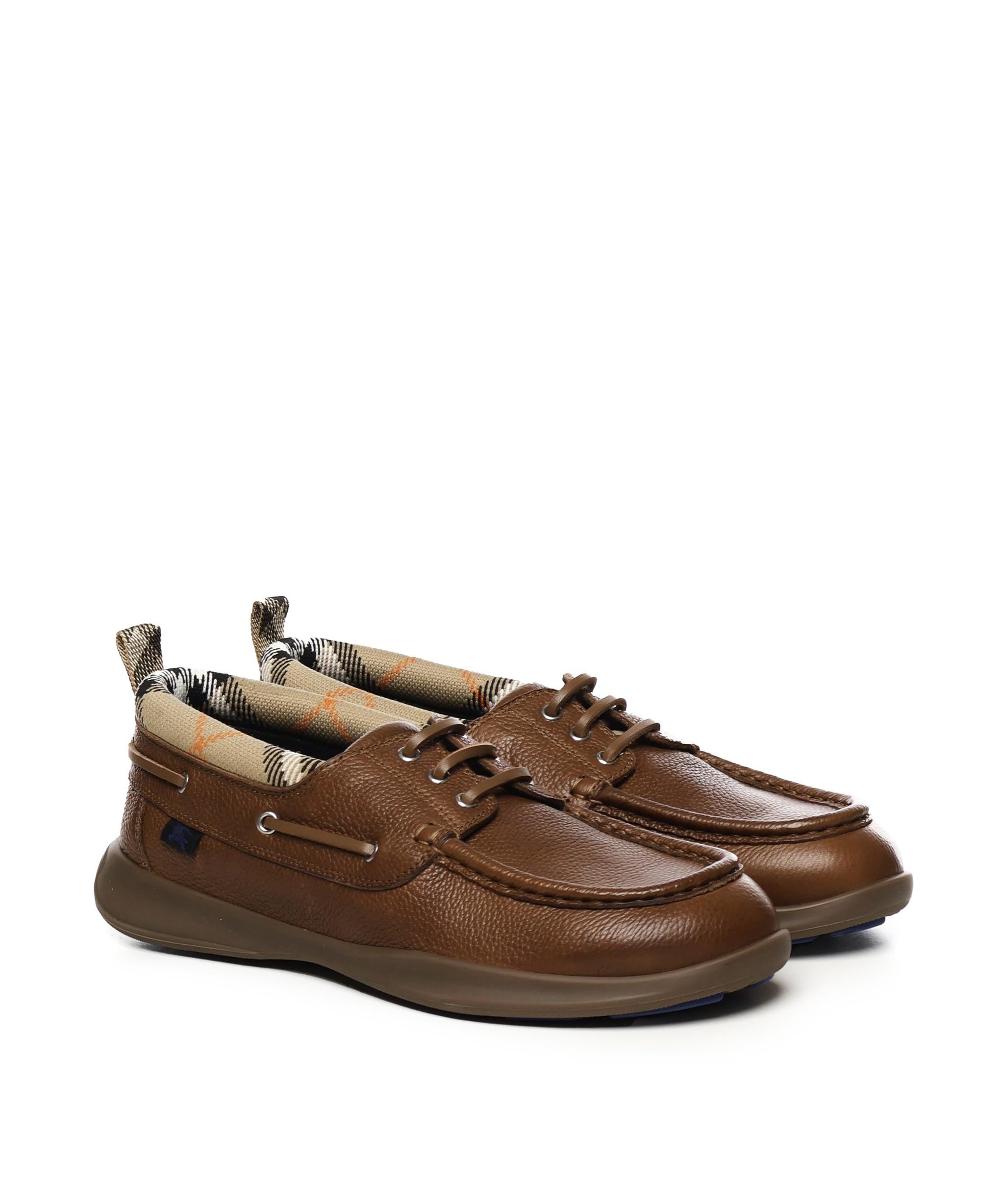 Mocassini da barca in pelle 8107290 C2239 BURBERRY 