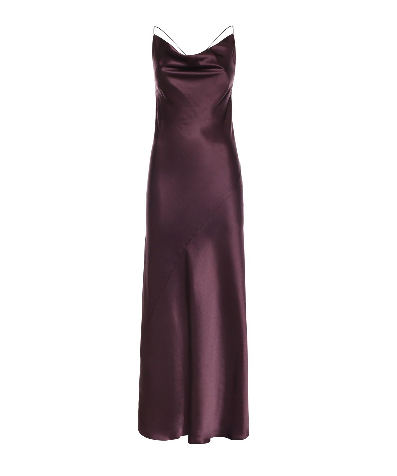 Abito slipdress lungo in satin 106587 A1Y5R57 PINKO 