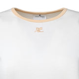 T-shirt Signature Contrast in cotone con logo 125JTS017JS0203 B256 COURREGES 
