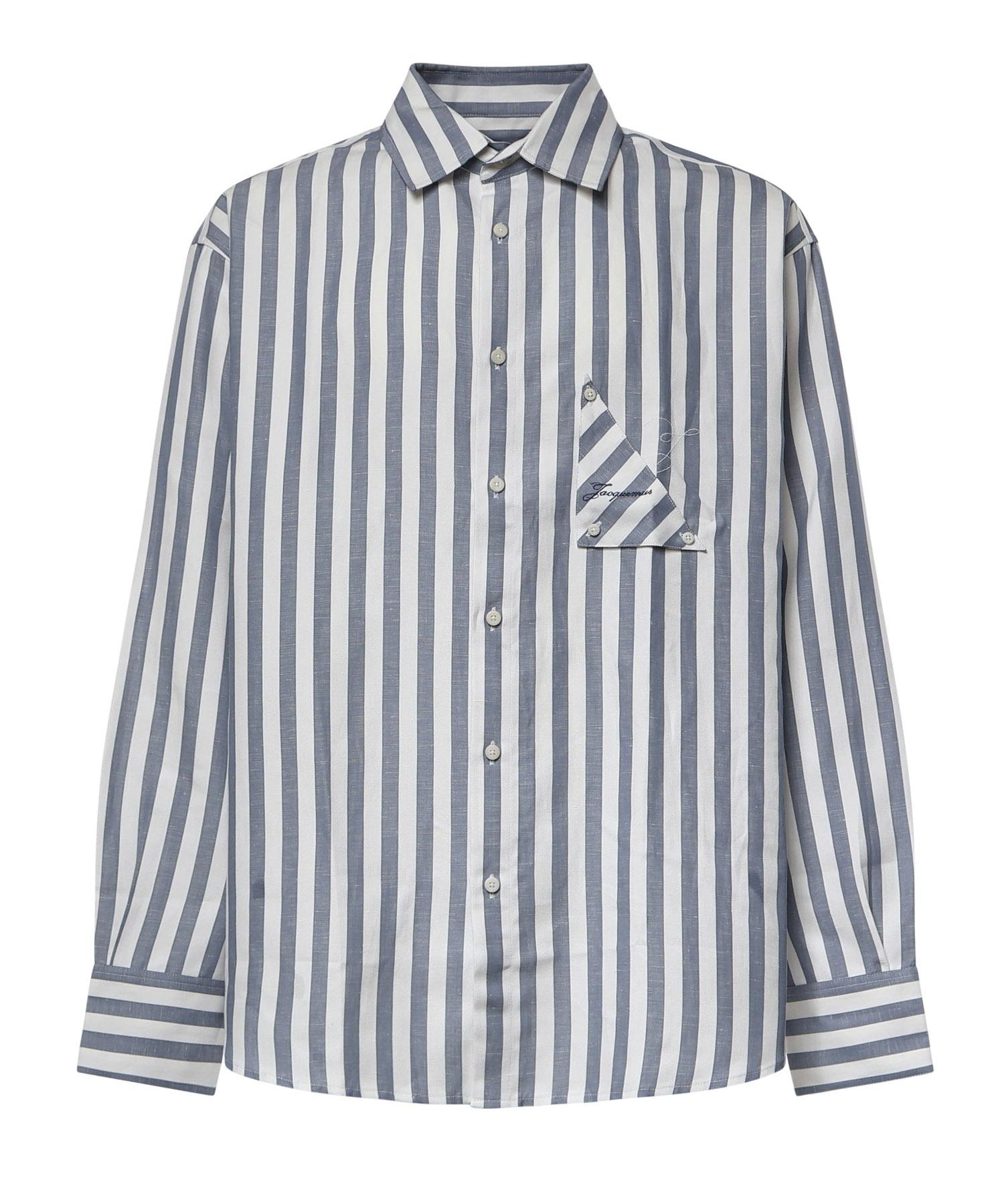 Camicia La Chemise Voilier a righe in cotone e lino SHM00624AW00855 3JK JACQUEMUS 