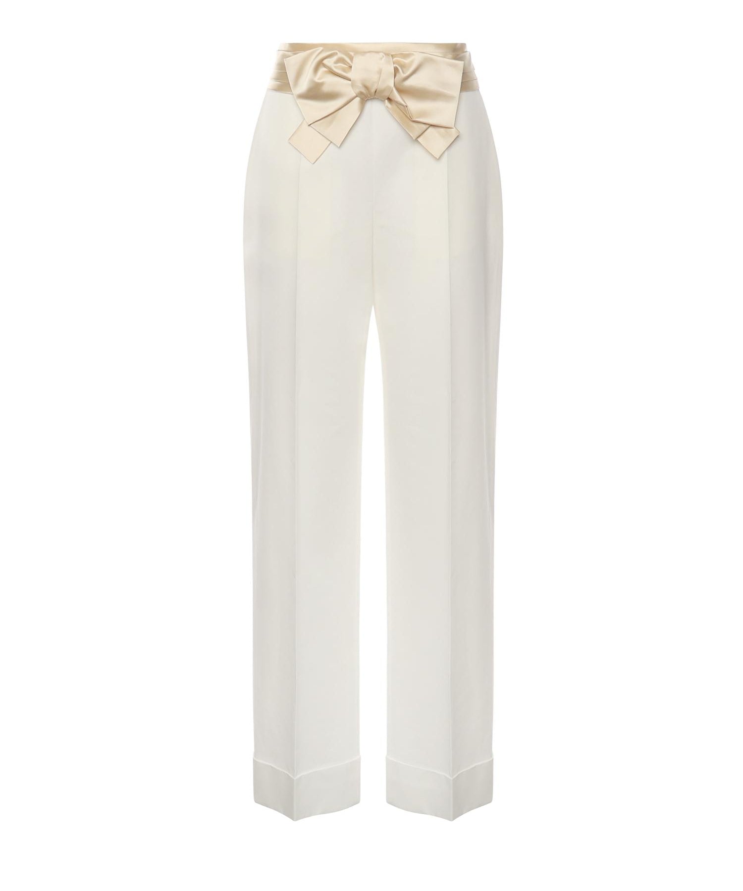 Pantaloni in cotone e lino con fiocco 7B3RB6F4 8T1A03 VALENTINO GARAVANI 