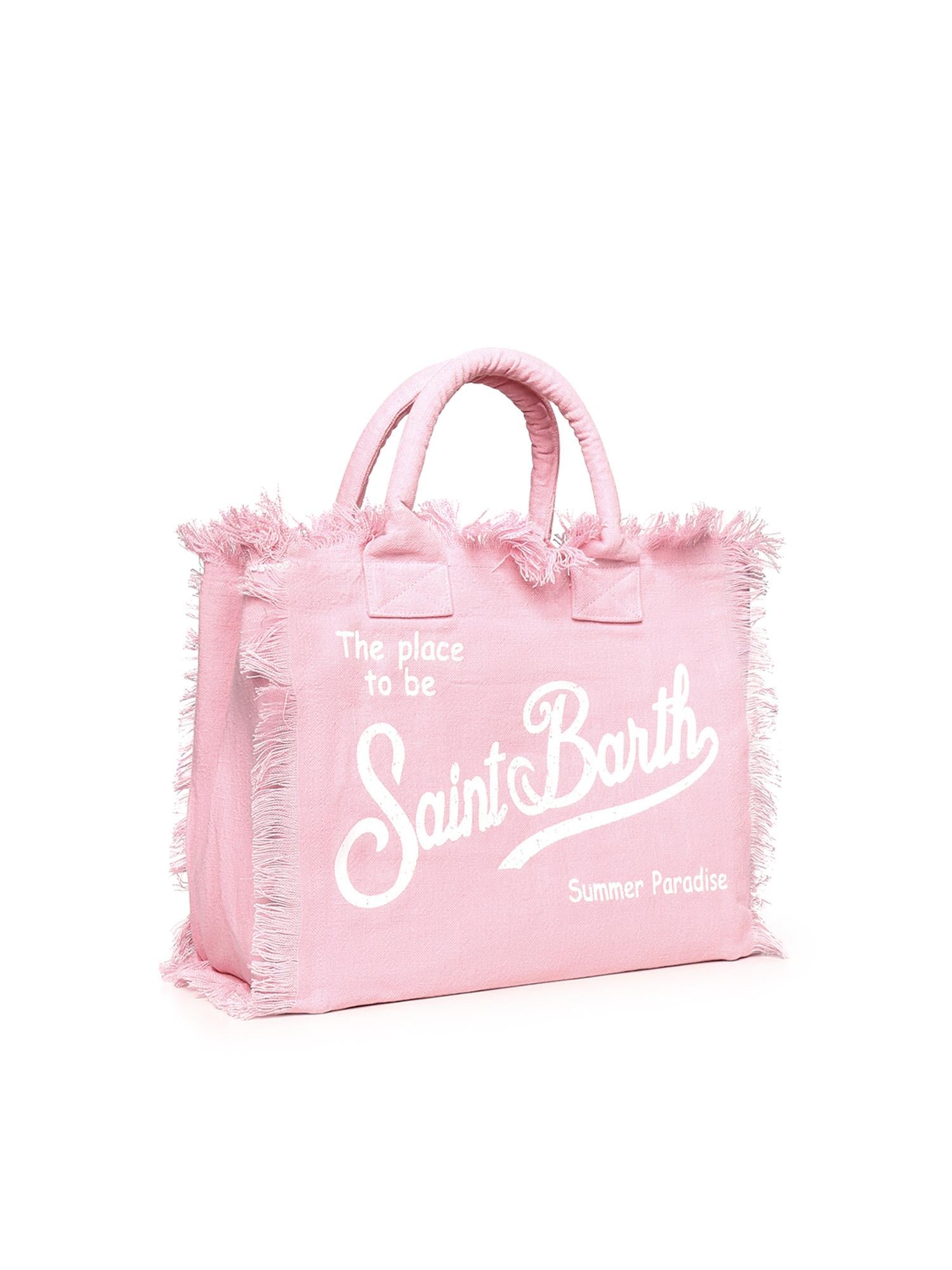 Borsa Vanity in lino con logo VANI022 00142L MC2 SAINT BARTH 