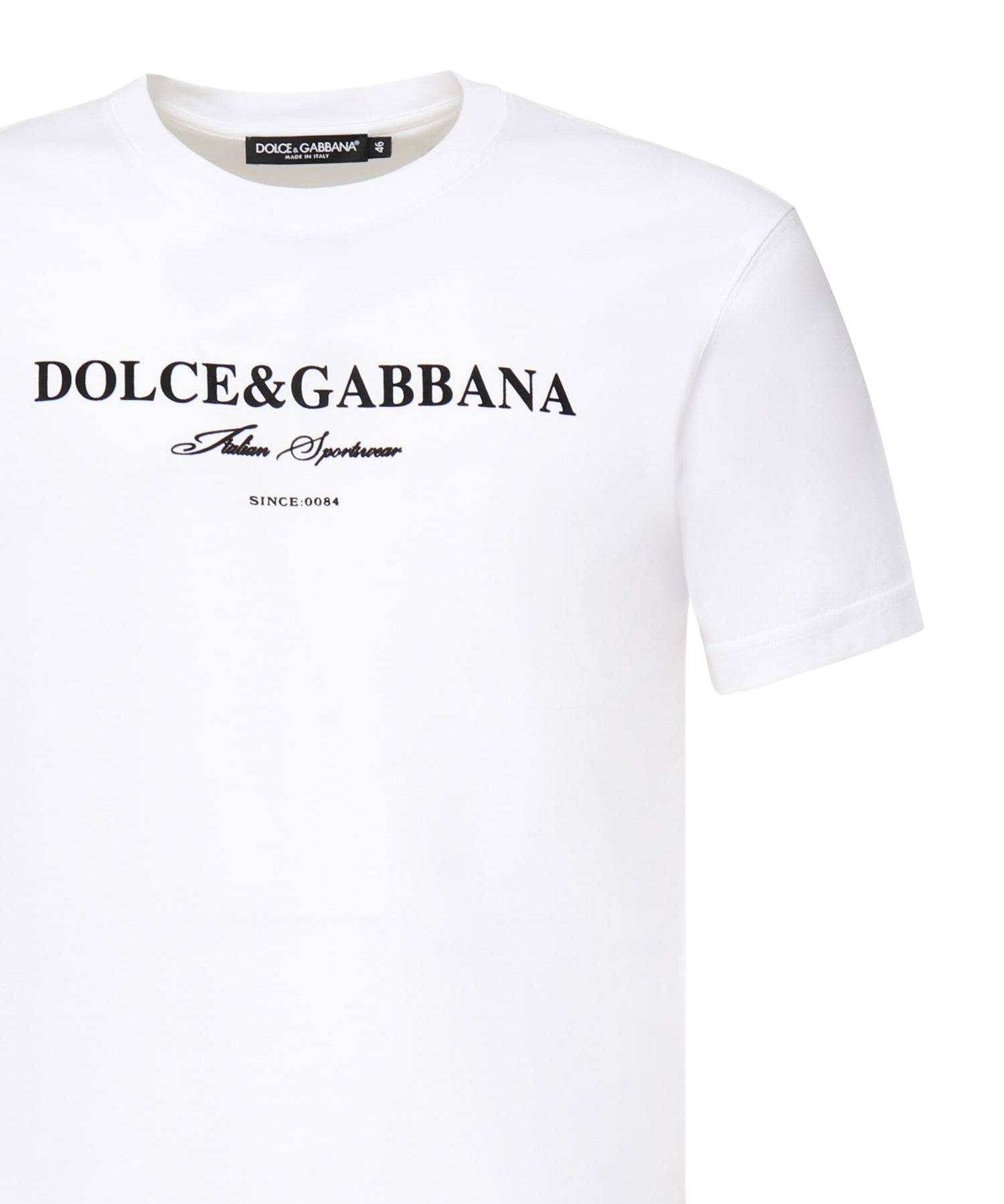 T-shirt con stampa Flock G8RN8T G7O9YW0800 DOLCE & GABBANA 