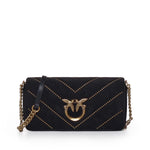 Borsa Love Click Horizontal mini in velluto 100068 A17GZ99Q PINKO 