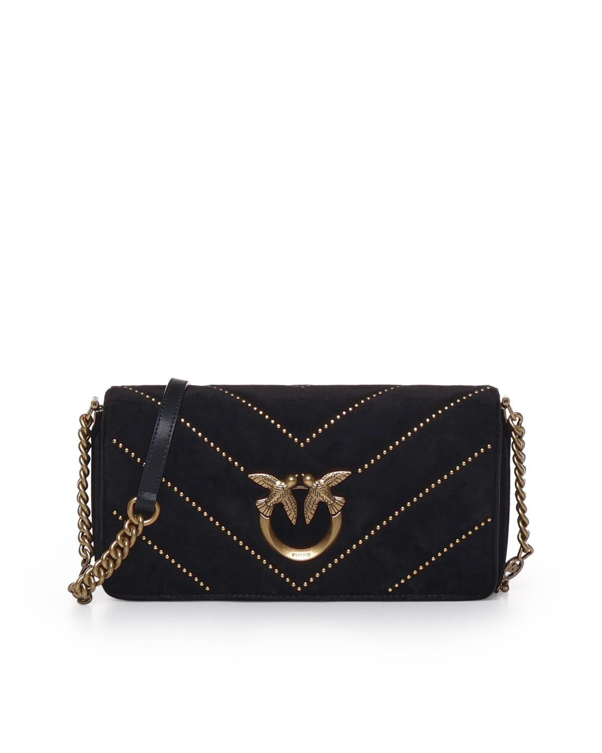 Borsa Love Click Horizontal mini in velluto 100068 A17GZ99Q PINKO 