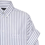 Camicia con maniche con risvolto in popeline a righe 857833 TTM339086 BALENCIAGA 