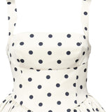 Mini abito in raso a pois SS25092S CREAM SELF-PORTRAIT 