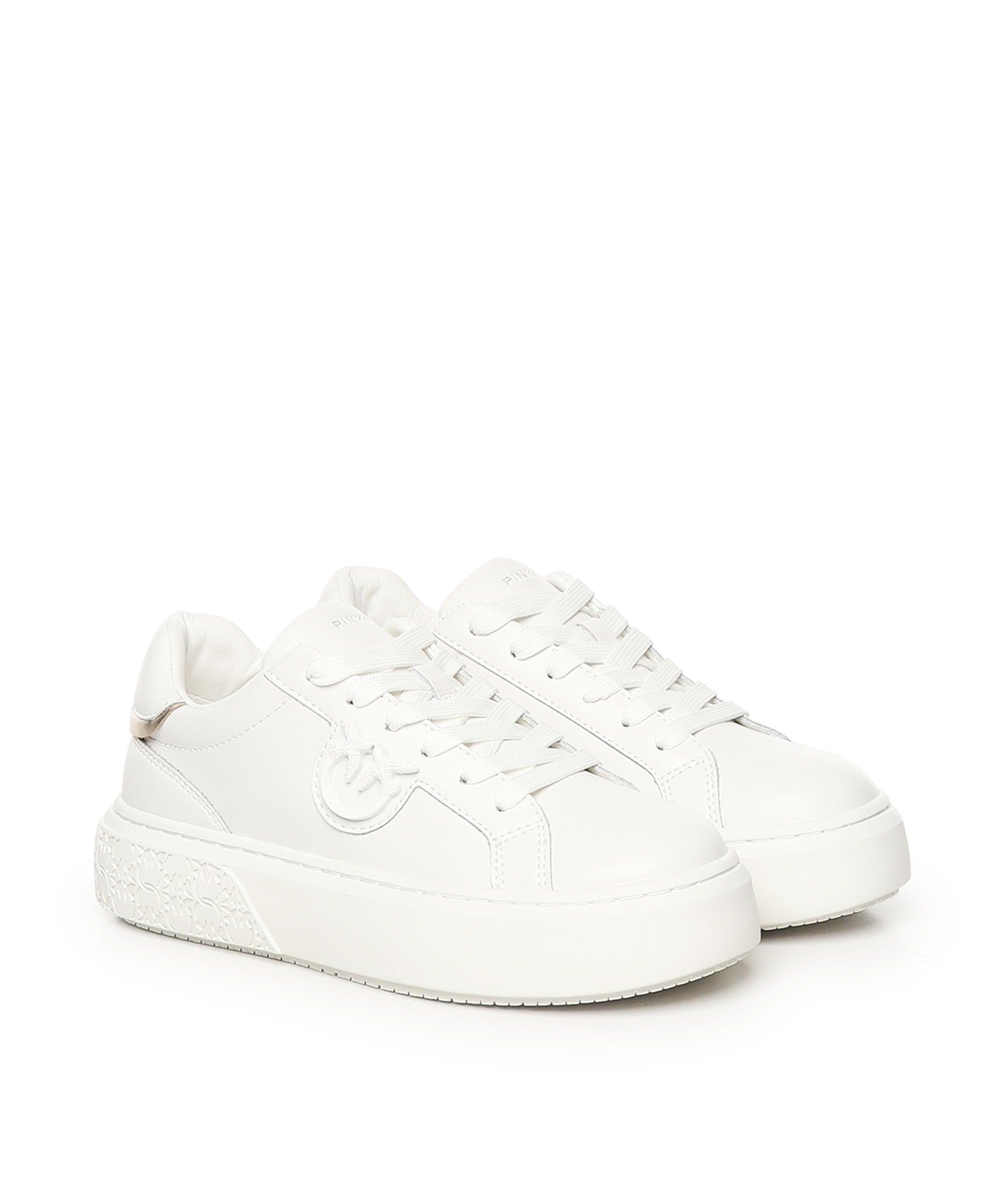 Scarpe da tennis in pelle con suola platform SS0071 P001Z12 PINKO 