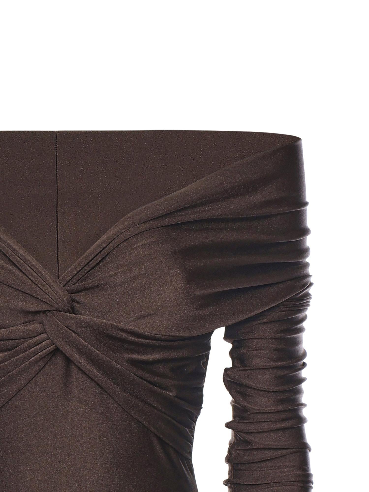 Body Kendall in lycra lucida T190714A TJP062DARK BROWN THE ANDAMANE 