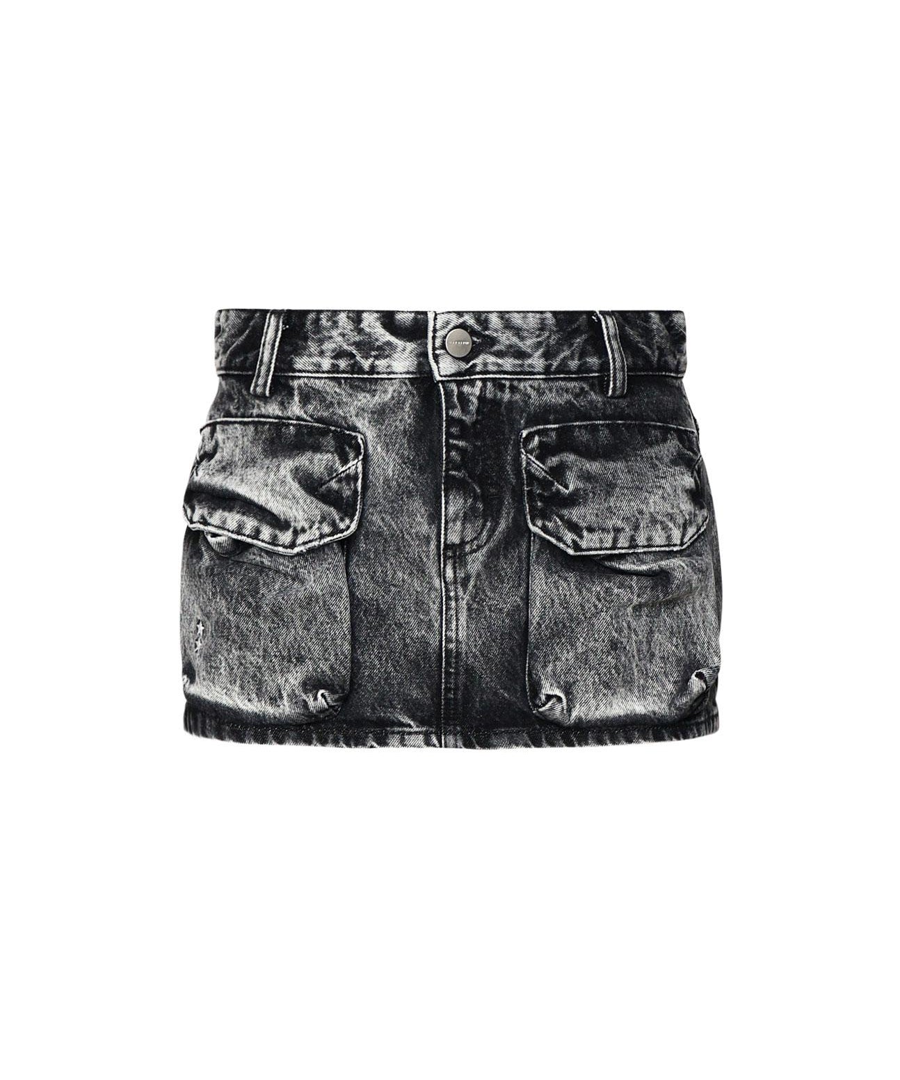 Minigonna effetto aged in denim di cotone GIO 8020 ICON DENIM 