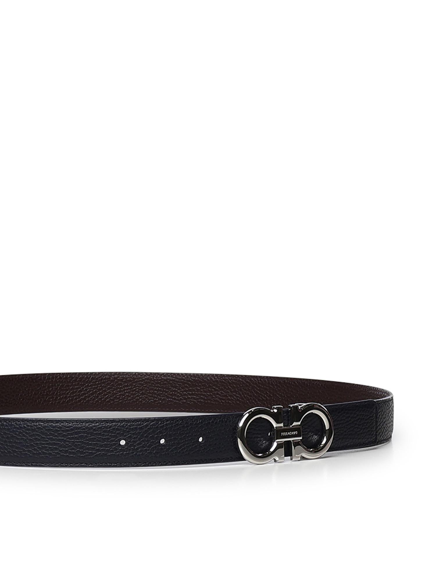 Cintura reversibile Gancini in pelle 670428 780487002 FERRAGAMO 