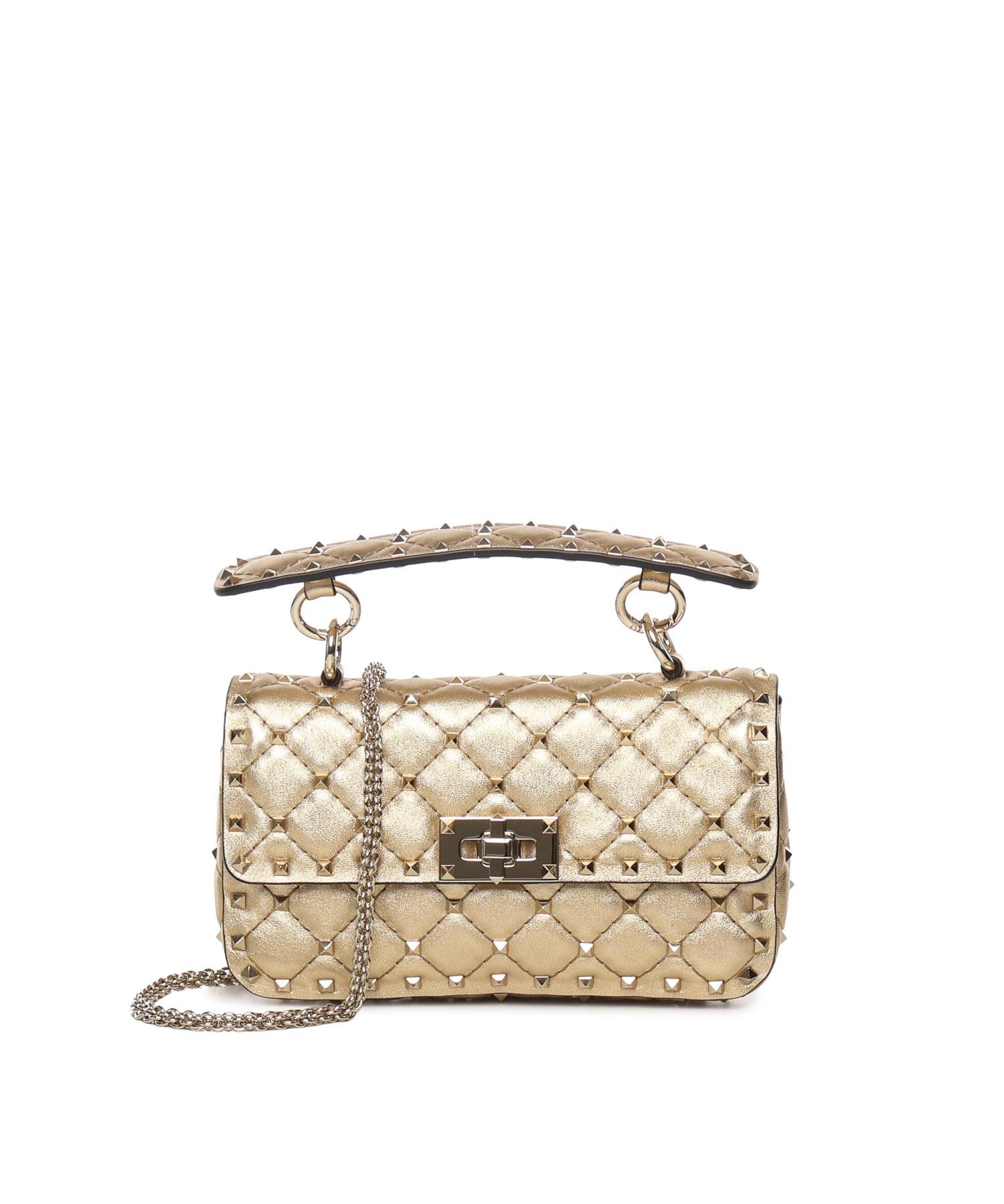 Borsa Rockstud Spike in nappa laminata 7W2B0123 IEWCES VALENTINO GARAVANI 