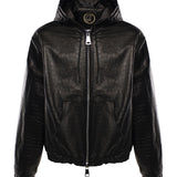 Giubbotto Bronx in pelle con cappuccio BRONX COCCONERO GIULIANO GALIANO 