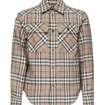 Camicia check in cotone e lino 8108014 C2044 BURBERRY 