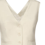Gilet in twill di viscosa e lino DJ676 IF0041DXXX004 DONDUP 