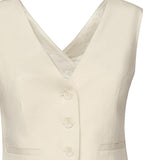 Gilet in twill di viscosa e lino DJ676 IF0041DXXX004 DONDUP 