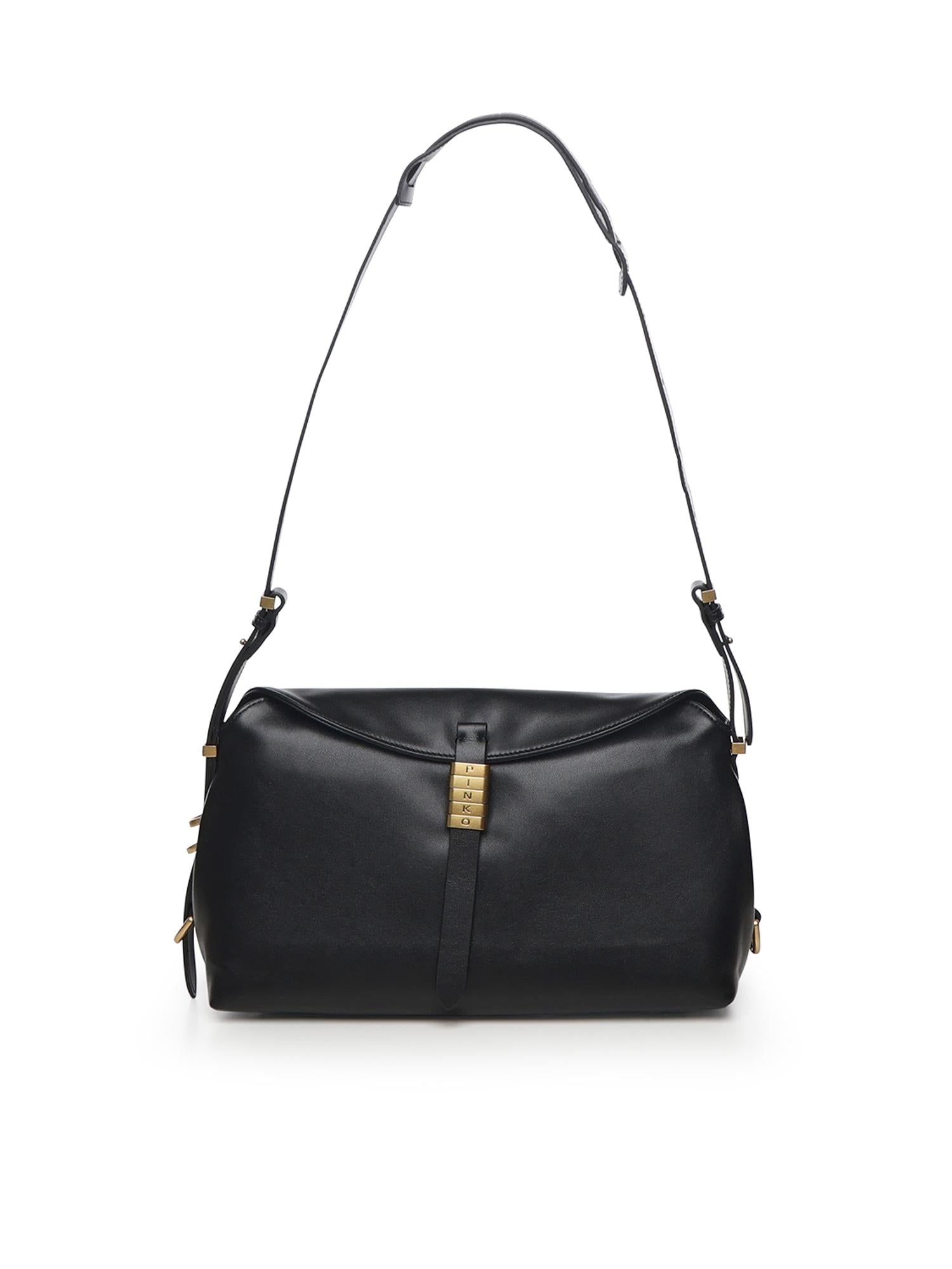 Borsa a spalla Saddle Horizontal media in pelle 105049 A1ZXZ99Q PINKO 