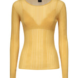 Maglia semitrasparente a costine 102977 A1NDC43 PINKO 