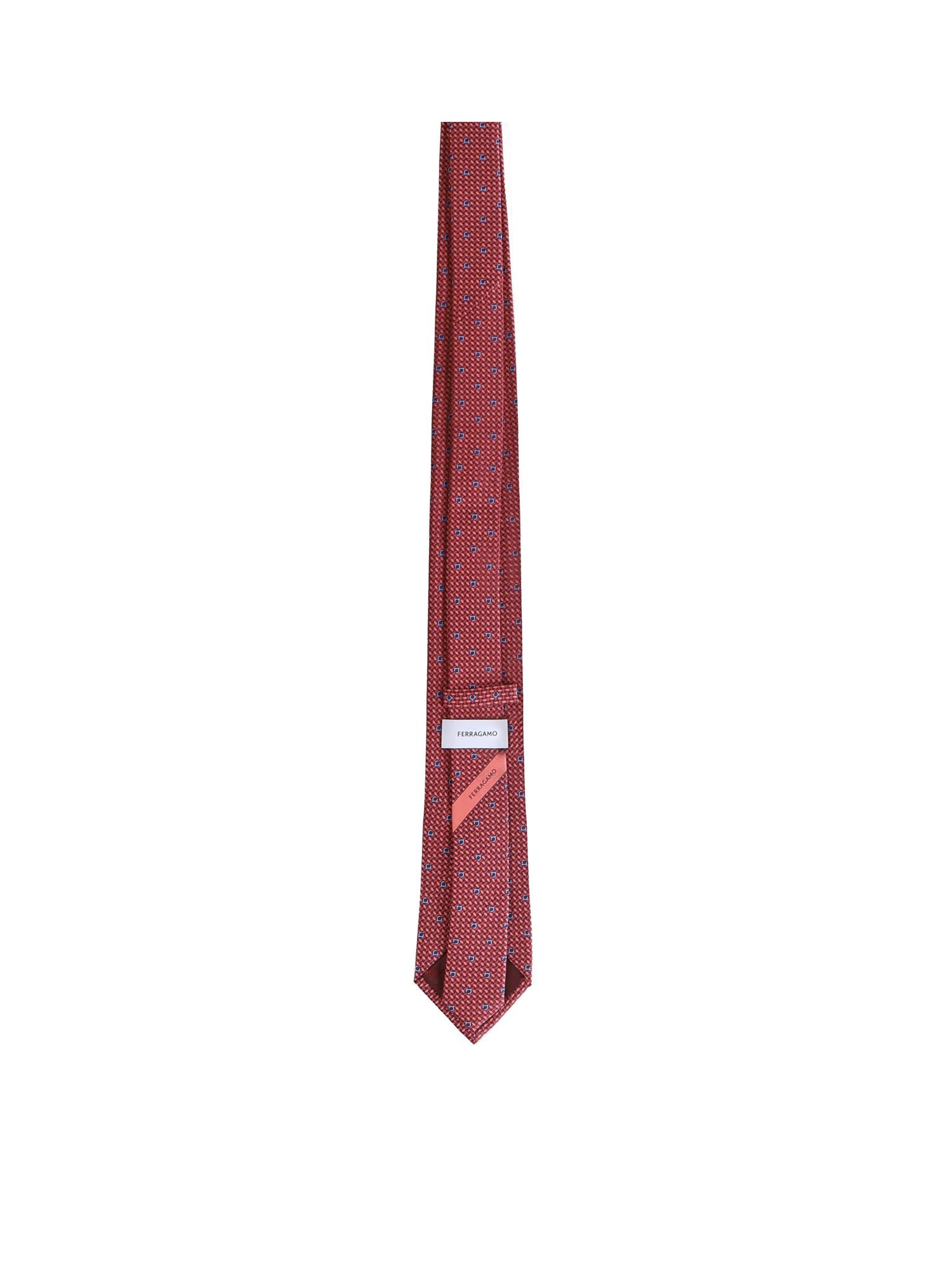 Cravatta in seta con stampa 350263 731645007 FERRAGAMO 