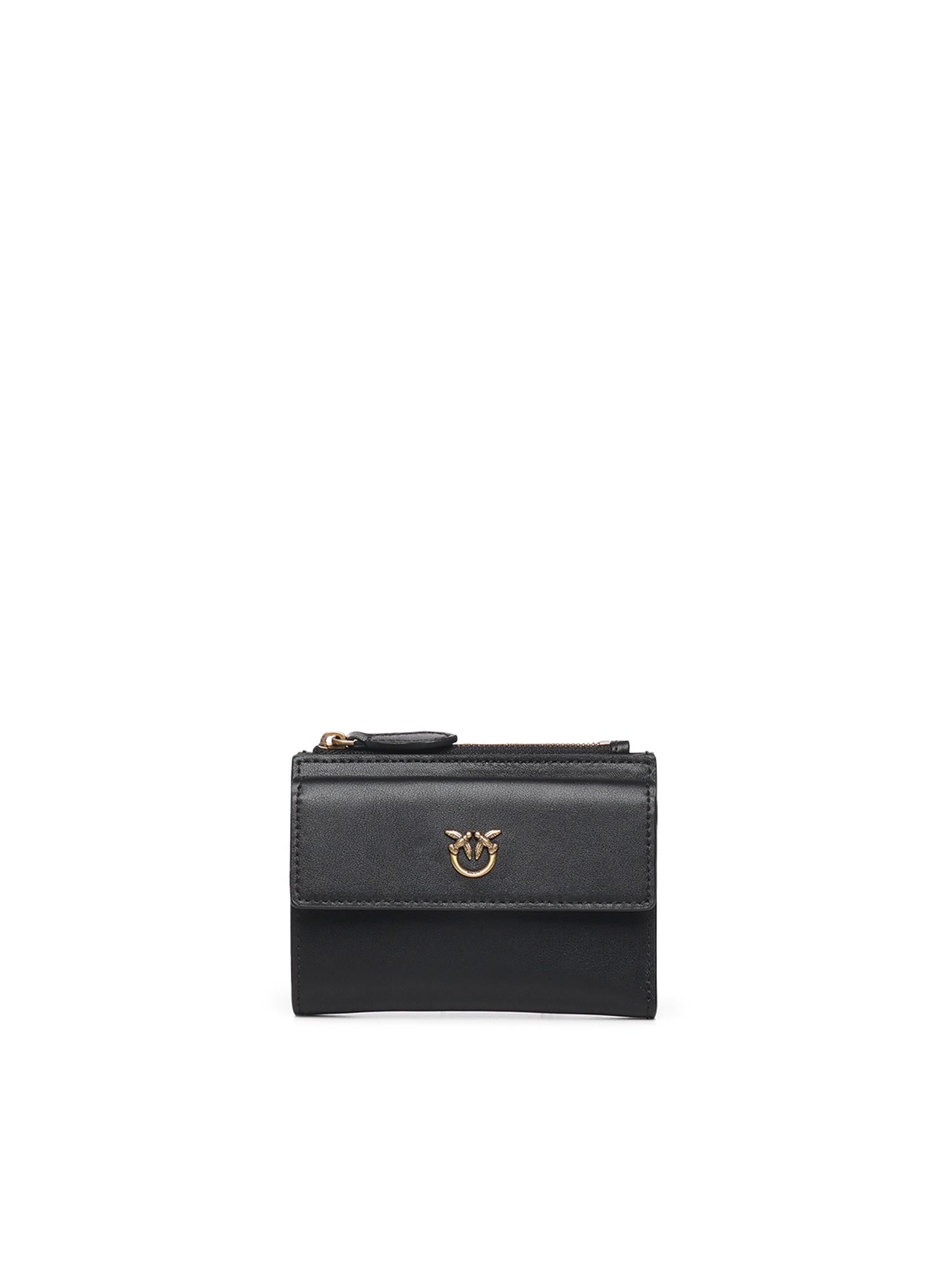 Portafoglio compatto in pelle 103612 A0F1Z99Q PINKO 